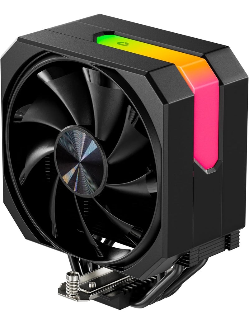 upHere CPU Air Cooler with 4X6mm Heat Pipes,120mm Fan ARGB CPU Cooler 1650rmp,CPU Cooler AMD AM5/AM4/AM3 Series,CPU Air Cooler 6.1’’ Height Compatible with Intel LGA 1700/1851/1155/1156/2011/2066(Black) - Image 1
